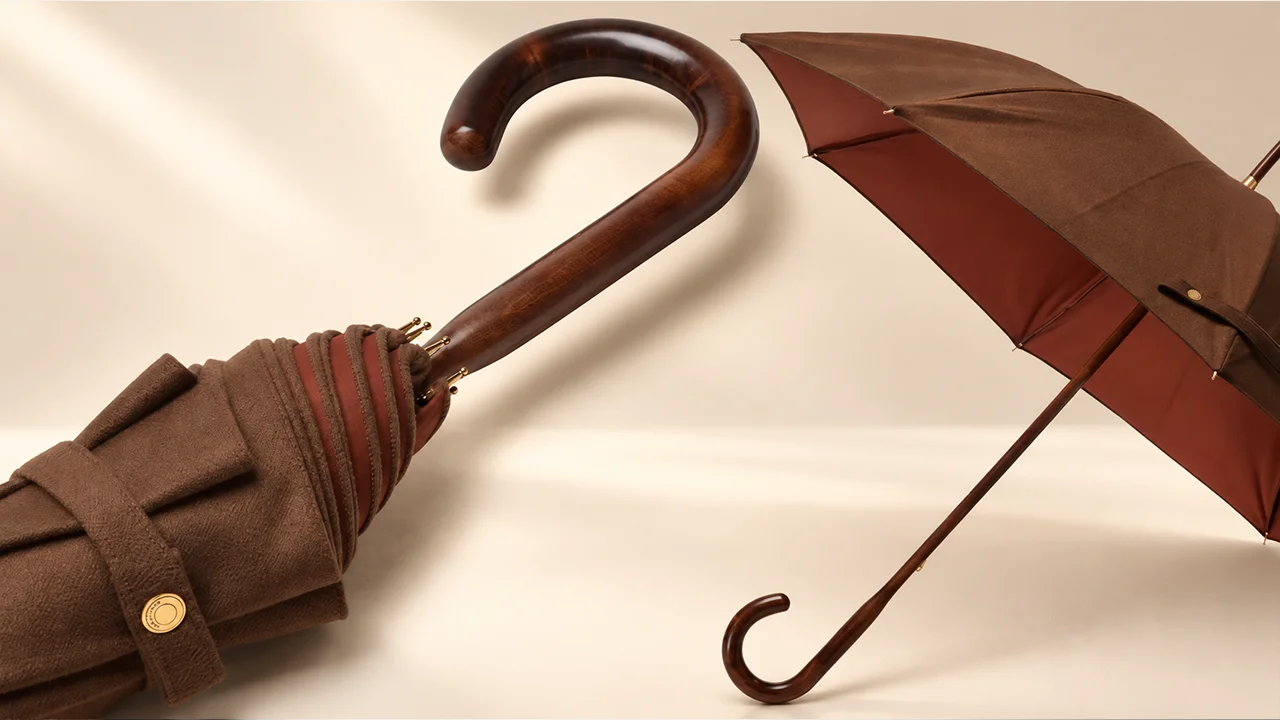 Loro Piana Builds Its Cashmere Umbrella From 3 Woven Layers and a Maple-Wood Handle