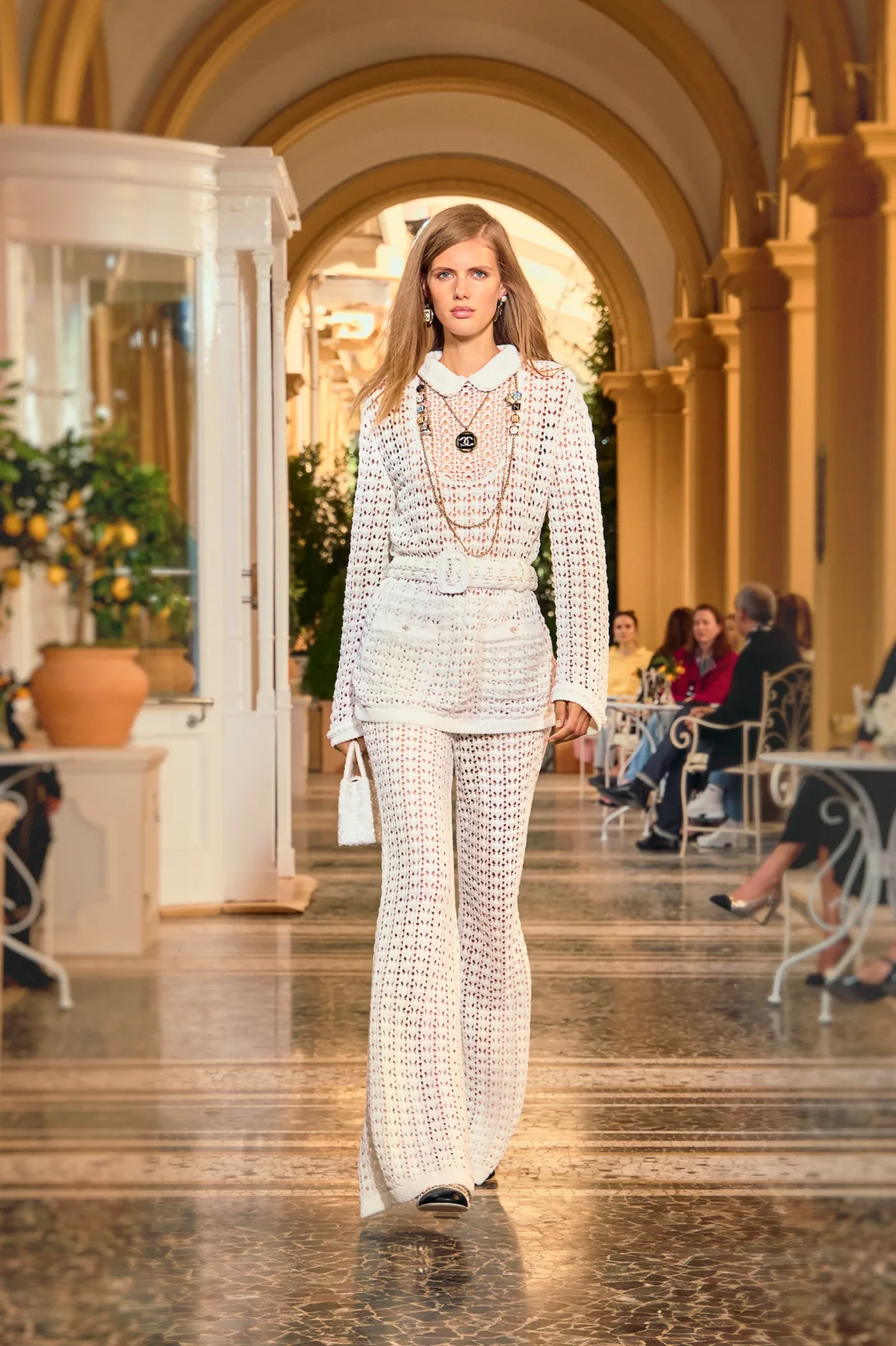 White luxury bags from Chanel for winter fashion