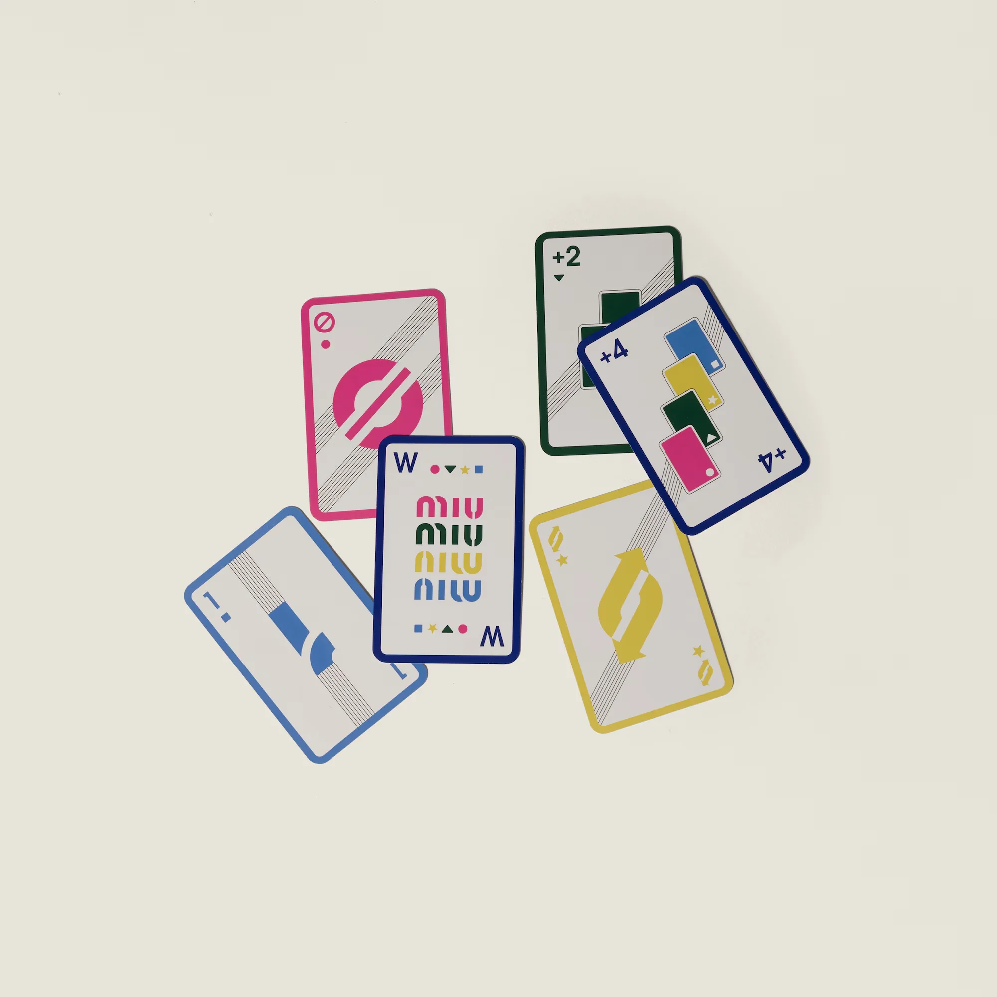 Luxury lifestyle leisure activity featuring Miu Miu designer card game